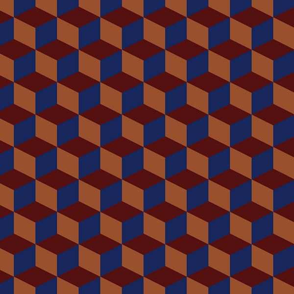 Modern abstract geometric pattern in retro style no. 7 by Dina Dankers