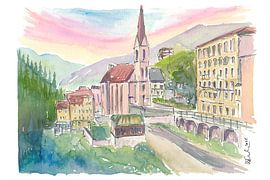 Golden hour in the alpine charm of Bad Gastein by Markus Bleichner