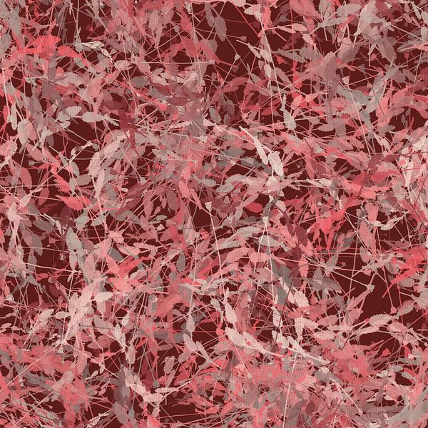 Soft Autumn Floral Forms. Autumnal abstract botanical in pink terra by Dina Dankers