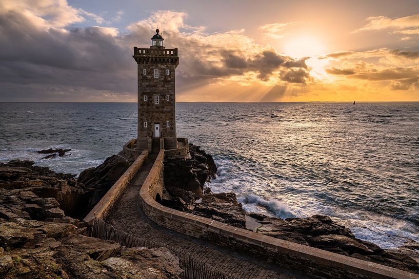 Leuchtturm Kermorvan - Bretagne - Frankreich von Achim Thomae Photography