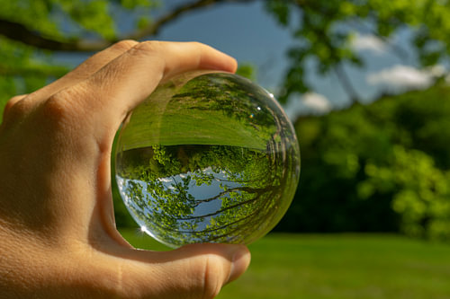 Harmonious Crystal Ball Refraction for Contemporary Living Room