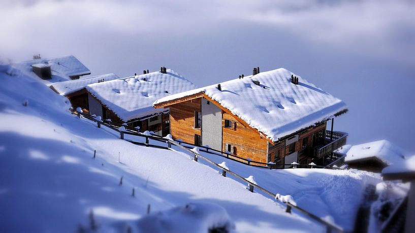 Veysonnaz Zwitserland Winter van Norbert Stellaard
