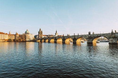 Blue sky over Charles Bridge