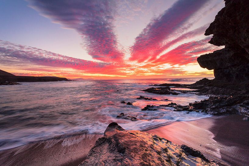 Coast at sunset, Fuerteventura, Canary Islands, Spain by Markus Lange