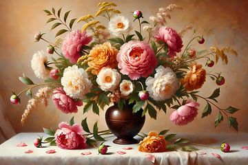 Boeket met Pioenrozen van Colors of Spring