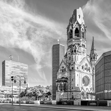 BERLIN Église commémorative Kaiser Wilhelm | Monochrome sur Melanie Viola