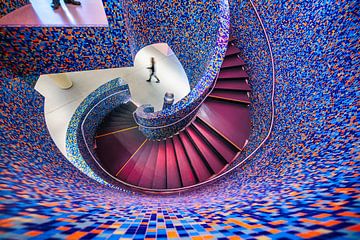 Groninger Museum, Stairs in the central hall.