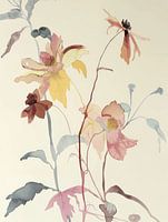 Field flowers in pastel colours