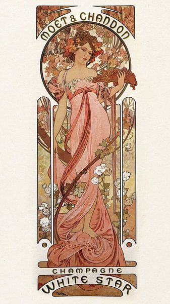 Moet &amp; Chandon White Star - Alphonse Mucha von Bridgeman Masters