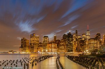 New York Skyline van Ton van den Boogaard