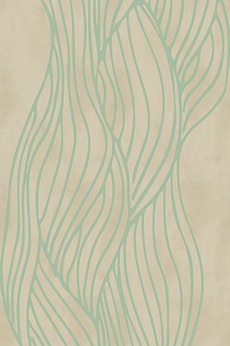 Art abstrait moderne. Lignes organiques minimalistes no. 2
