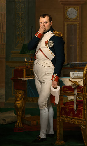Napoleon with toilet paper by Niklas Maximilian