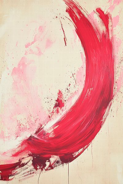 Abstrakte Rotbewegung – Kunstvolle Dynamik von Poster Art Shop