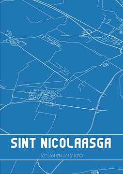 Blueprint | Map | Sint Nicolaasga (Fryslan) by Rezona