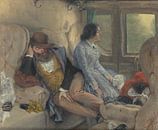 In een treinwagon (Na een nachtelijke reis), Adolph von Menzel van Meesterlijcke Meesters thumbnail