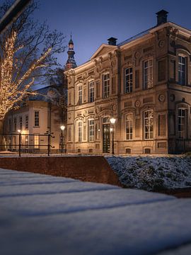 Breda, Kasteelplein with Pavilion in winter ambience. by Andre Gerbens