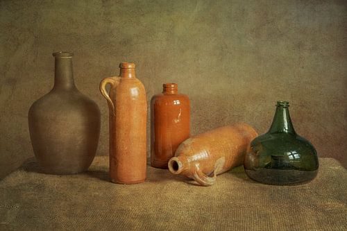 Kattekop fles en kruiken van René Ouderling