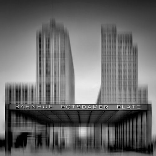 City-Shapes BERLIN POTSDAMER PLATZ I schwarz-weiß