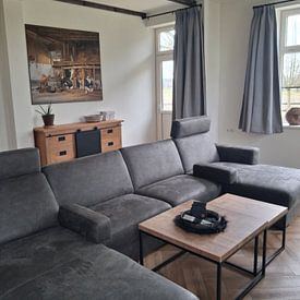 Klantfoto: Koeien op stal, Jan van Ravenswaay, als ArtFrame