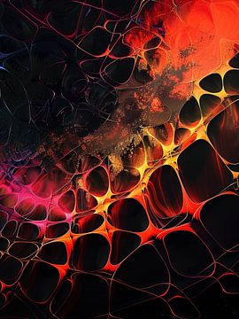Abstracte netstructuur Kleur Dynamische organische compositie van gm_designs