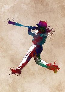 Baseballspieler #Baseball #Sport von JBJart Justyna Jaszke