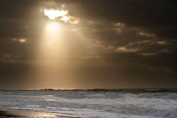 Sonnenstrahlen vor Sylt von Stephan Zaun