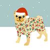 Xmas Pug Collage van Green Nest