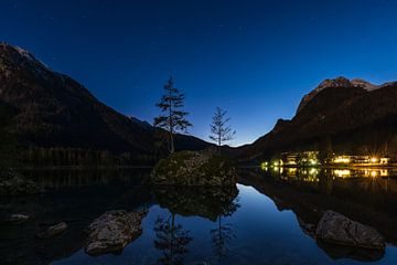 L'heure bleue au lac Hintersee sur Denis Feiner