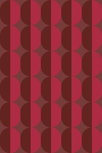 70s Abstract in Roze, Oranje & Geel