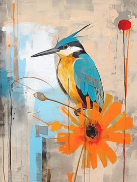 Kingfisher, Japandi by Caroline Guerain