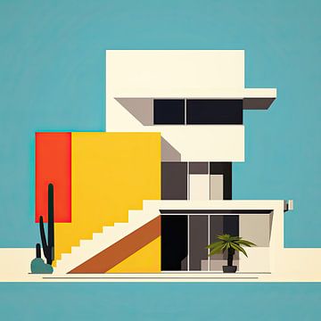 Bauhaus poster kunstdruk illustratie van Niklas Maximilian