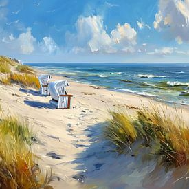 Beach chairs on the Baltic Sea by ARTemberaubend