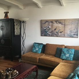 Photo de nos clients: Canoë Shoei. Oiseaux, arbres et fleurs, sur toile