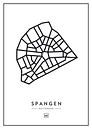 Spangen - Rotterdam van Muurmap - Jouw Favorite stad of wijk aan de muur thumbnail