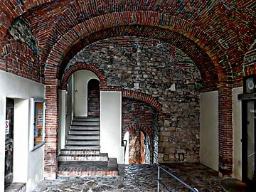 Halls dans les murs de la ville Castiglione Del Lago