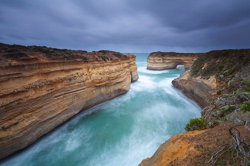 Mutton Bird Island on the Great Ocean Road in Australia. Dramatic atmosphere before the storm. by Jiri Viehmann