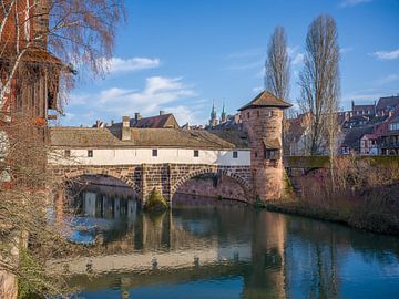 Nürnberg - Henkerhaus und Henkerbrücke an der Pegnitz