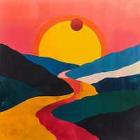 Mond Landschaft Natur Berge Expressionismus No 18