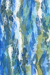 Fließendes Wasser 2 Aquarellgemälde