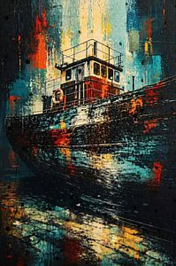 Oud schip in moderne tinten