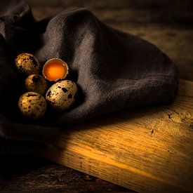 Quail eggs Still life by Annemieke Nierop