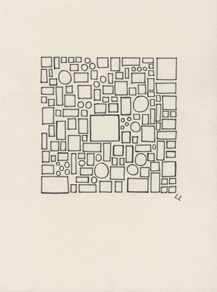plattegrond, abstract van Ellen Buursen