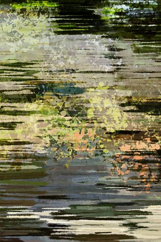 Botanische schittering. Abstract landschap. Groene beweging