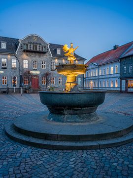 Goslar – Market fountain with the Golden Eagle by t.ART
