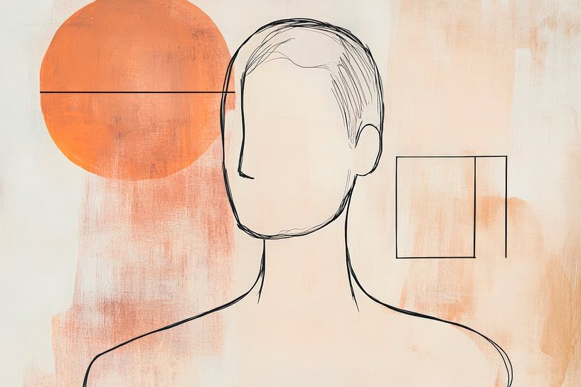 Abstract portrait with geometric shapes by Poster Art Shop