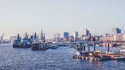 Hamburg, haven, steigers