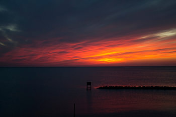 Prachtige zonsondergang in Nederland