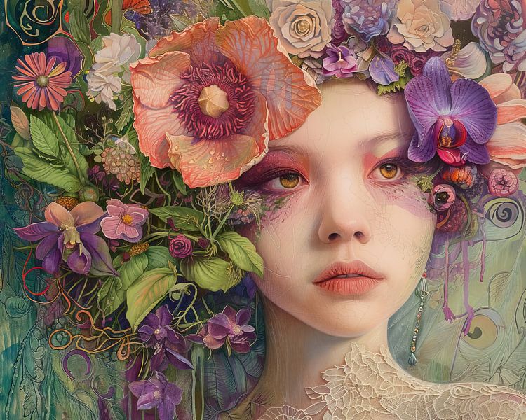 Petal Veiled Gaze by Art Whims