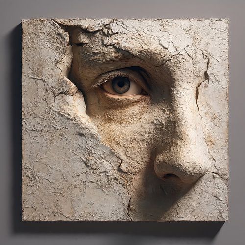 3D wall decoration fictional face or torso