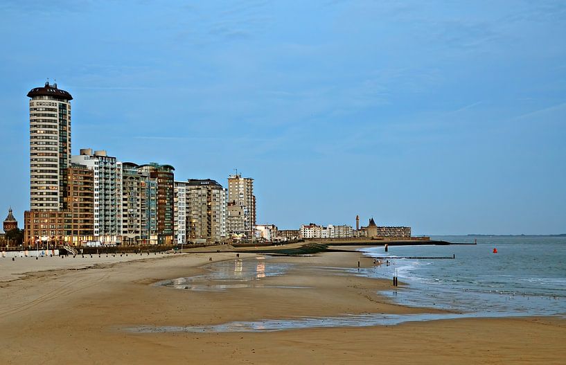 Plage et boulevard Vlissingen au crépuscule par Jessica Berendsen